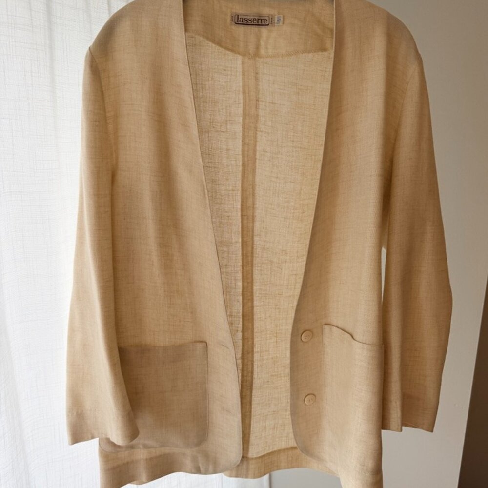 Vintage Parisian Laserre Linen Blazer